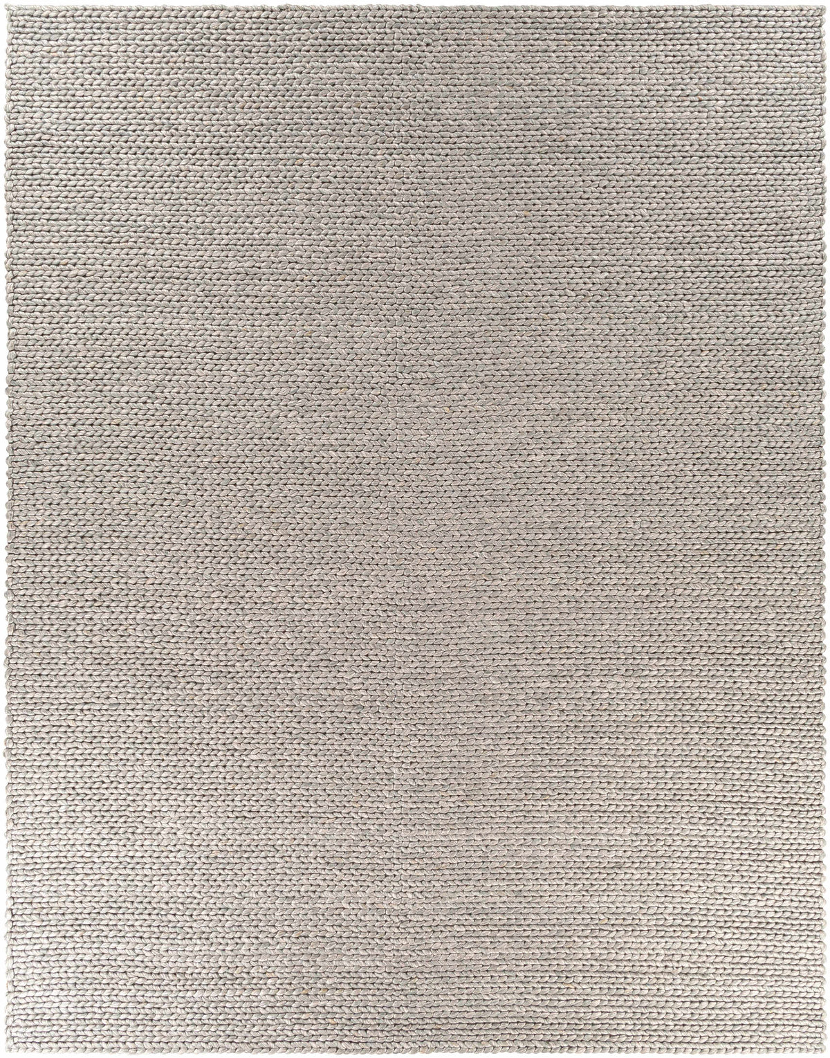 Medium Gray Hand Woven 50% Viscose, 50% Wool Modern Rectangle Handmade rug, Indoor use only, no fringe, non-washable.