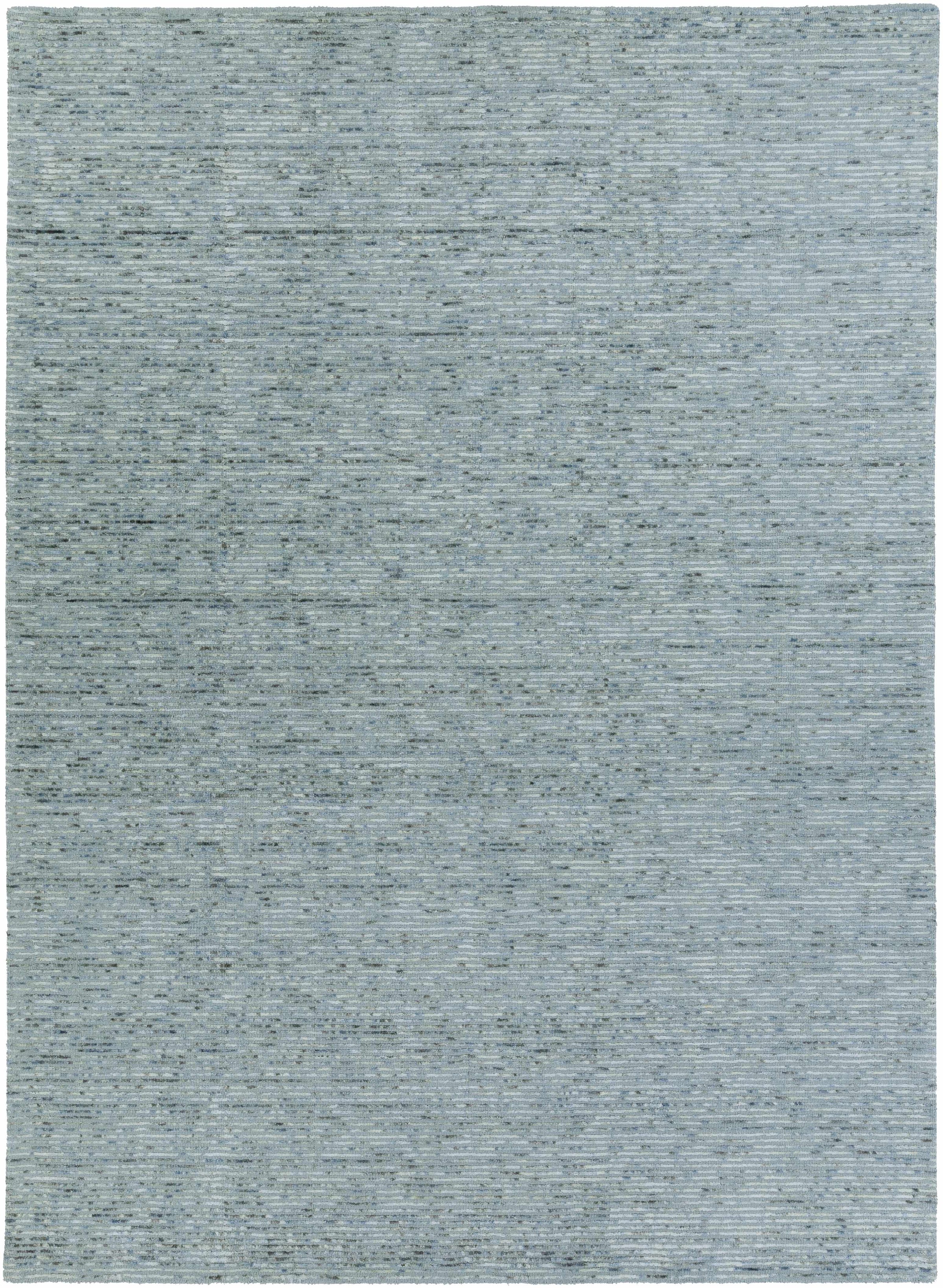 Blue Hand Woven 50% Viscose, 50% Wool Modern Rectangle Handmade rug, Indoor use only, no fringe, non-washable. runner also available