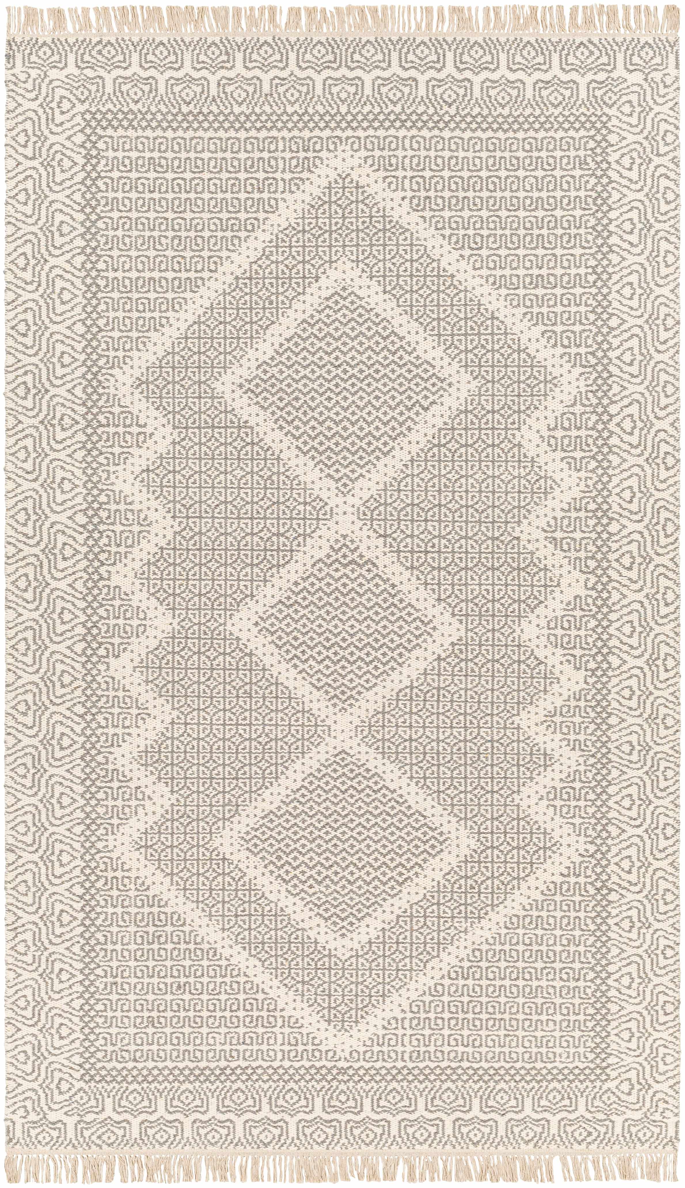 Beige Hand Woven 100% Wool Cottage Rectangle Handmade rug, Indoor use only, has fringe, non-washable. runner also available
