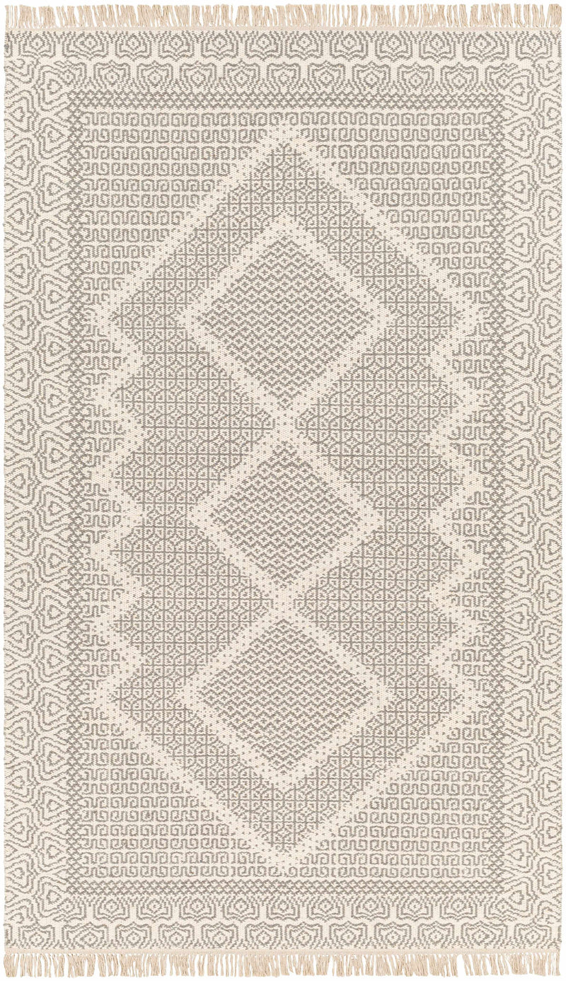 Beige Hand Woven 100% Wool Cottage Rectangle Handmade rug, Indoor use only, has fringe, non-washable. runner also available