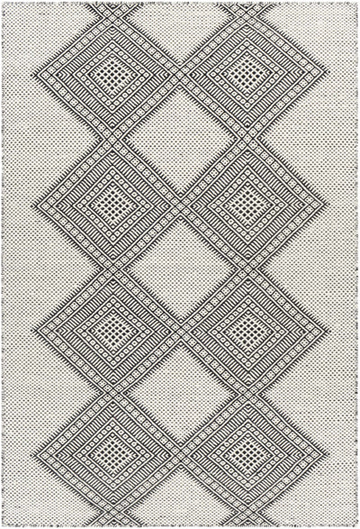 Black Hand Woven 100% Wool Global Rectangle Handmade rug, Indoor use only, no fringe, non-washable. runner also available