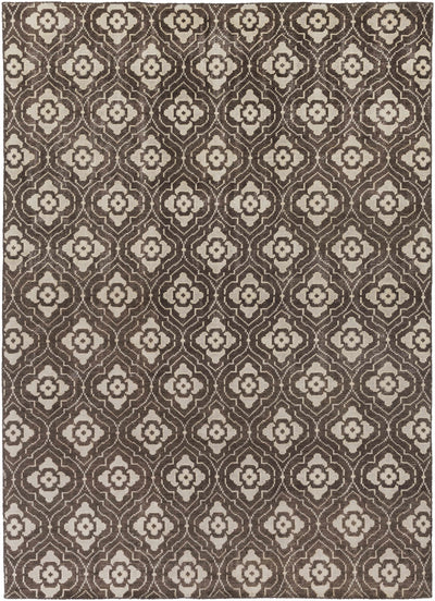 Dark Brown Hand Knotted 100% Wool Modern Rectangle Handmade rug, Indoor use only, no fringe, non-washable. runner also available