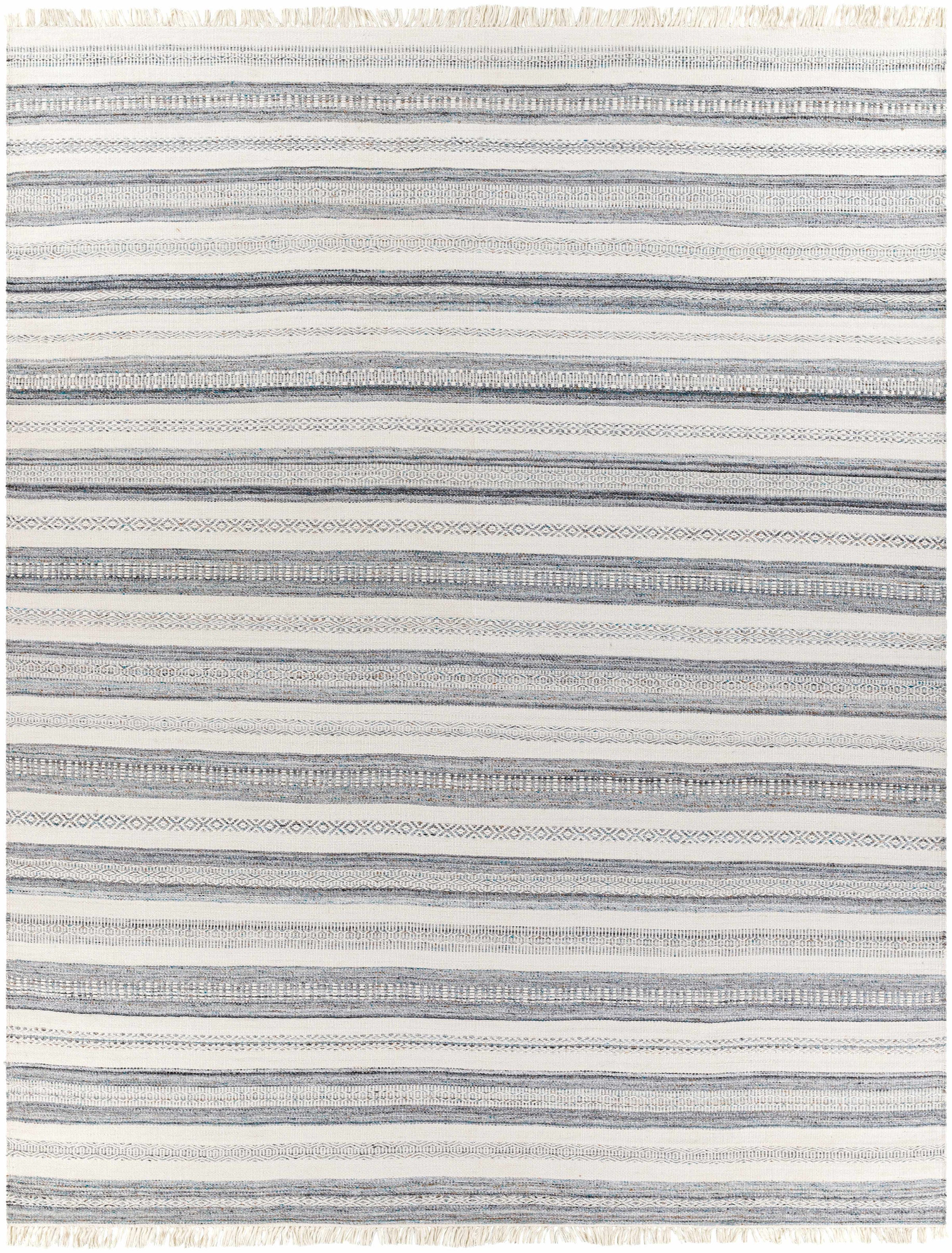 Light Beige Hand Woven 100% Recycled PET Yarn Modern Rectangle Handmade rug, Indoor use only, has fringe, non-washable. runner also available