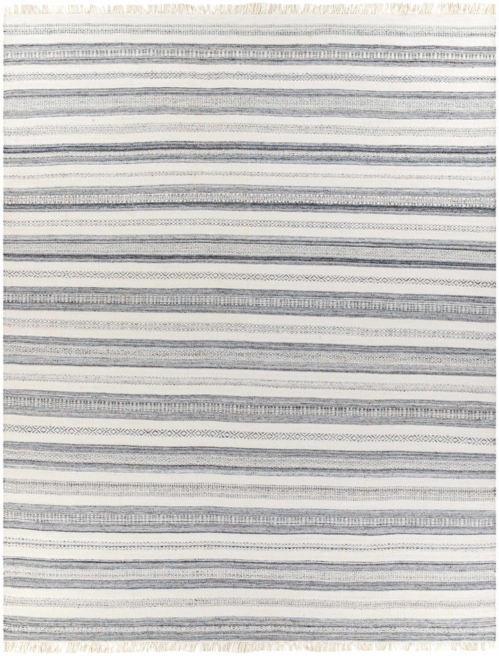 Light Beige Hand Woven 100% Recycled PET Yarn Modern Rectangle Handmade rug, Indoor use only, has fringe, non-washable. runner also available
