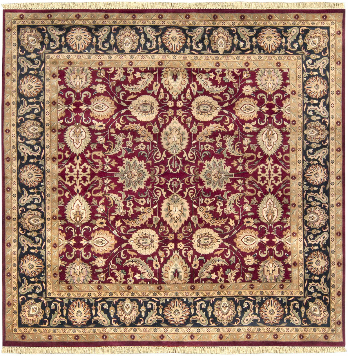 Rust Hand Knotted 100% NZ Wool Traditional Rectangle Handmade rug, Indoor use only, no fringe, non-washable. square also available