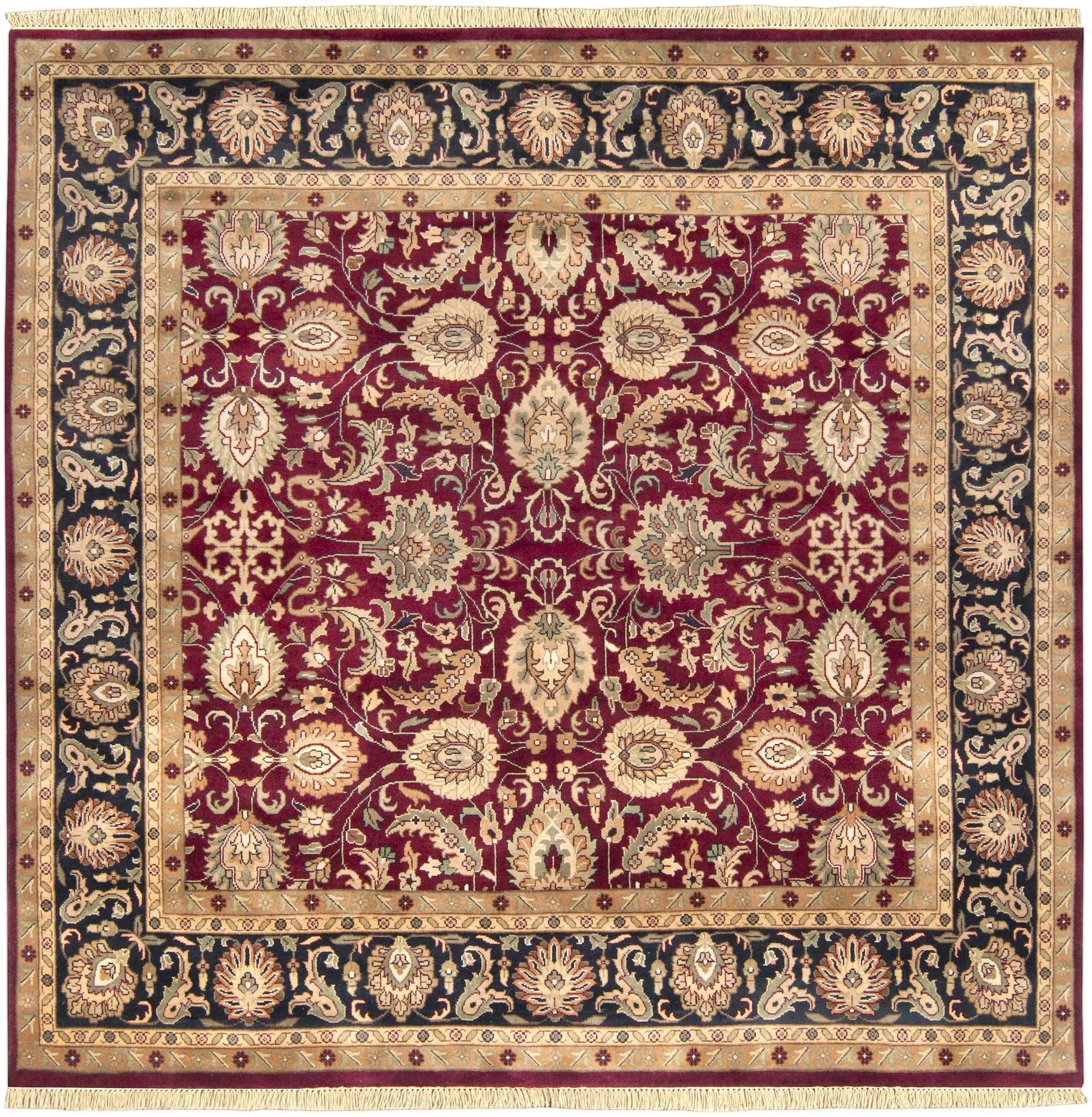 Rust Hand Knotted 100% NZ Wool Traditional Rectangle Handmade rug, Indoor use only, no fringe, non-washable. square also available