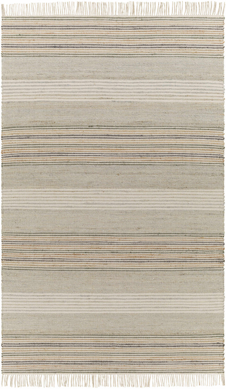 Light Beige Hand Woven 60% Jute, 40% Cotton Cottage Rectangle Handmade rug, Indoor use only, has fringe, non-washable. runner also available