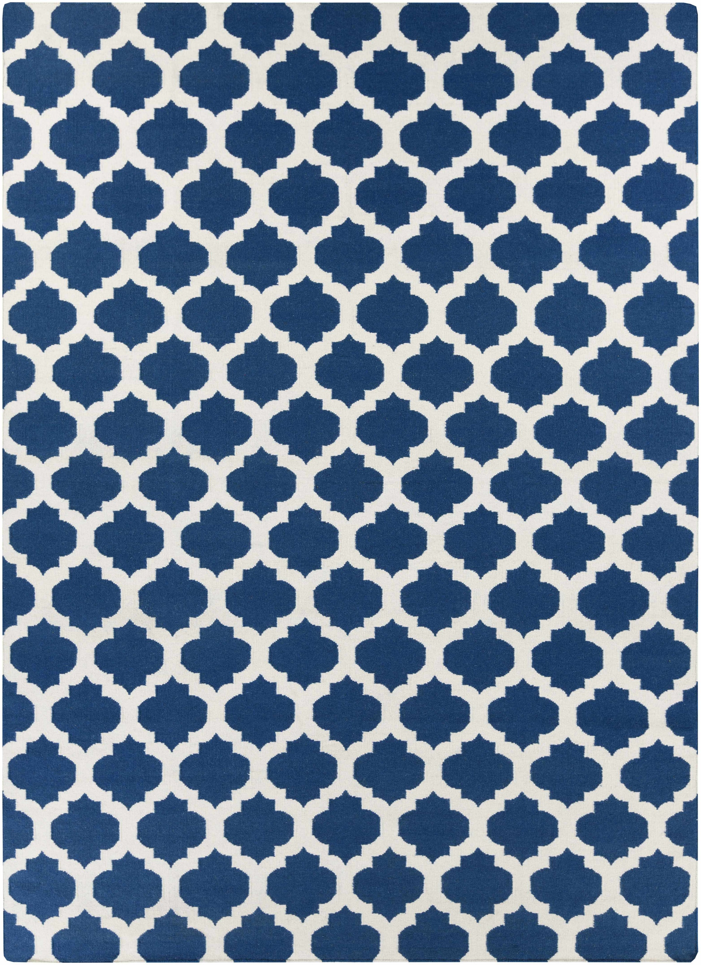 Blue Hand Woven 100% Wool Modern Rectangle Handmade rug, Indoor use only, no fringe, non-washable. runner also available