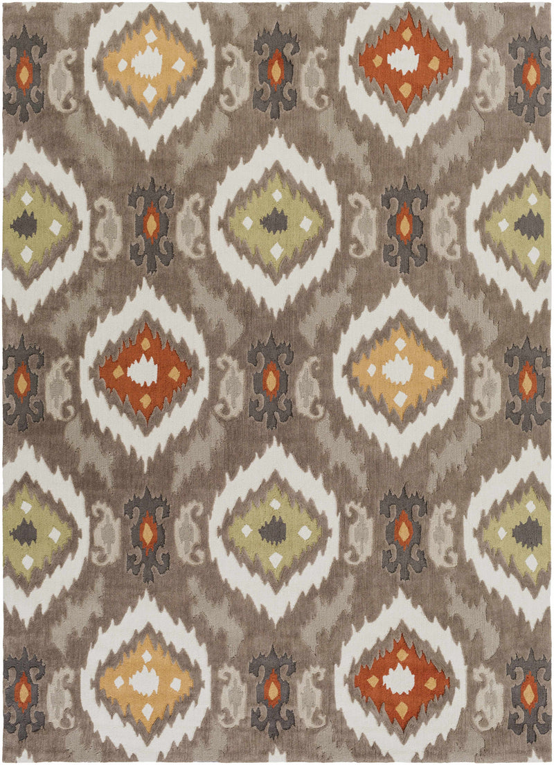 Ivory Hand Tufted 100% Polyester Modern Rectangle Handmade rug, Indoor use only, no fringe, non-washable.