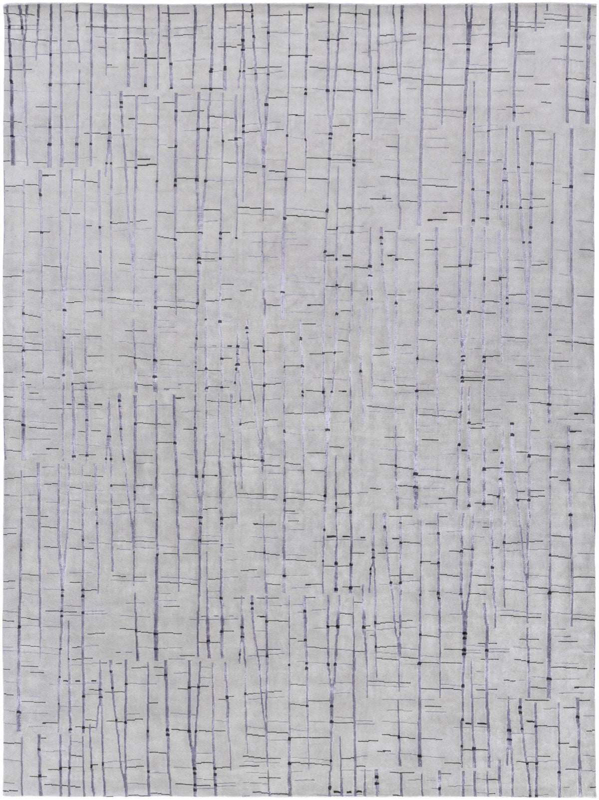 Gray Hand Knotted 70% NZ Wool, 30% Viscose Cottage Rectangle Handmade rug, Indoor use only, no fringe, non-washable. runner also available
