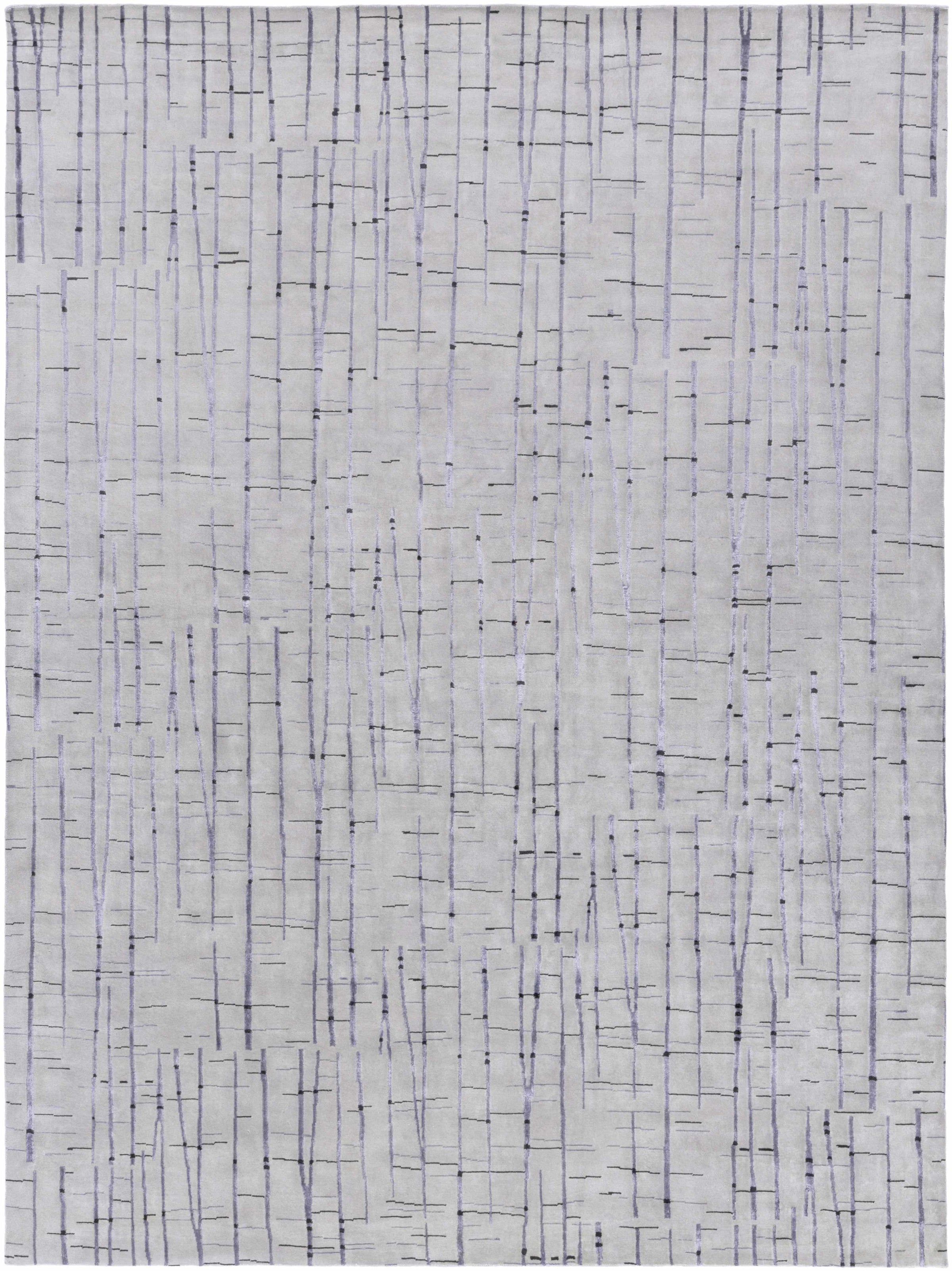 Gray Hand Knotted 70% NZ Wool, 30% Viscose Cottage Rectangle Handmade rug, Indoor use only, no fringe, non-washable. runner also available