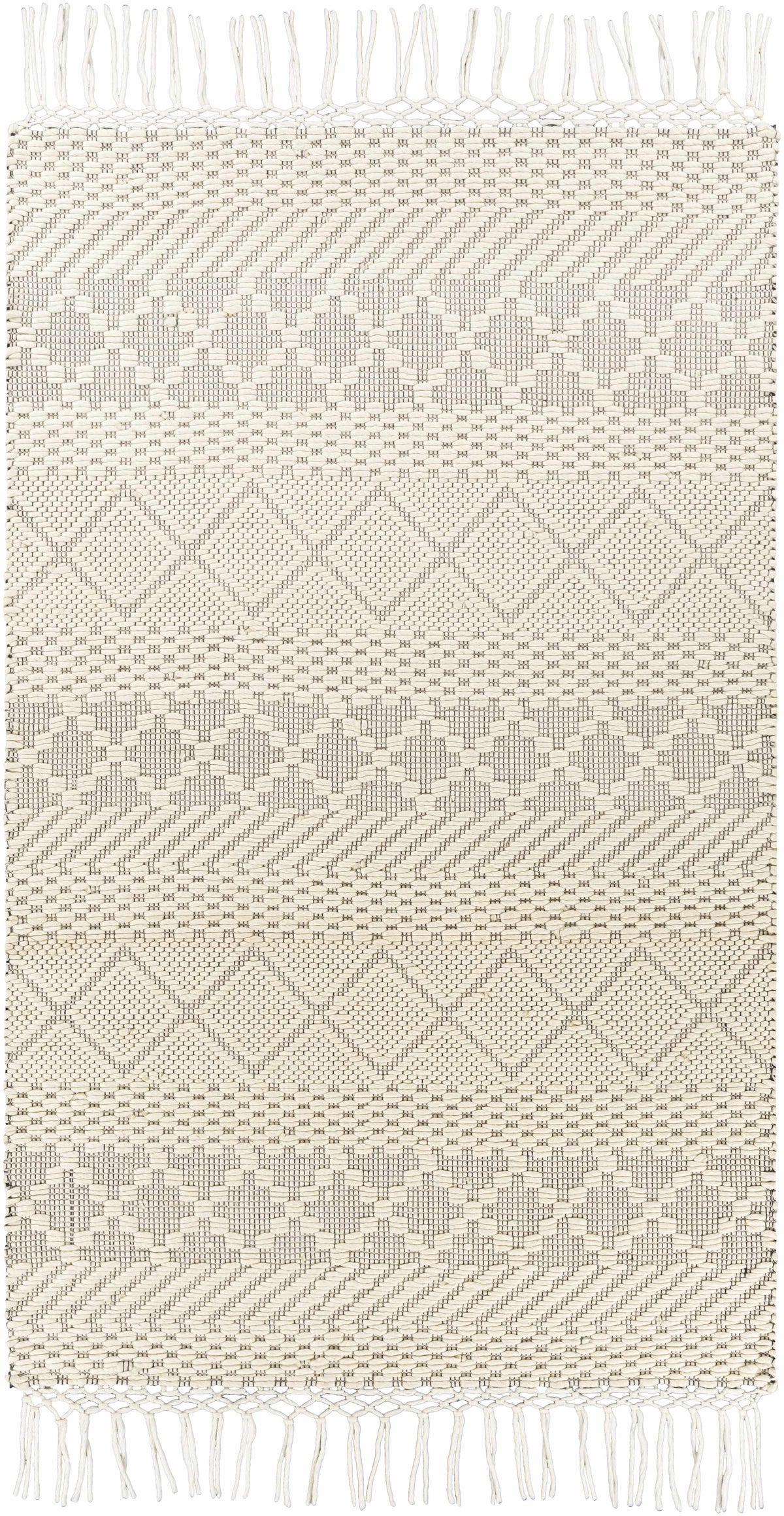 Cream Hand Woven 100% NZ Wool Global Rectangle Handmade rug, Indoor use only, has fringe, non-washable. runner also available
