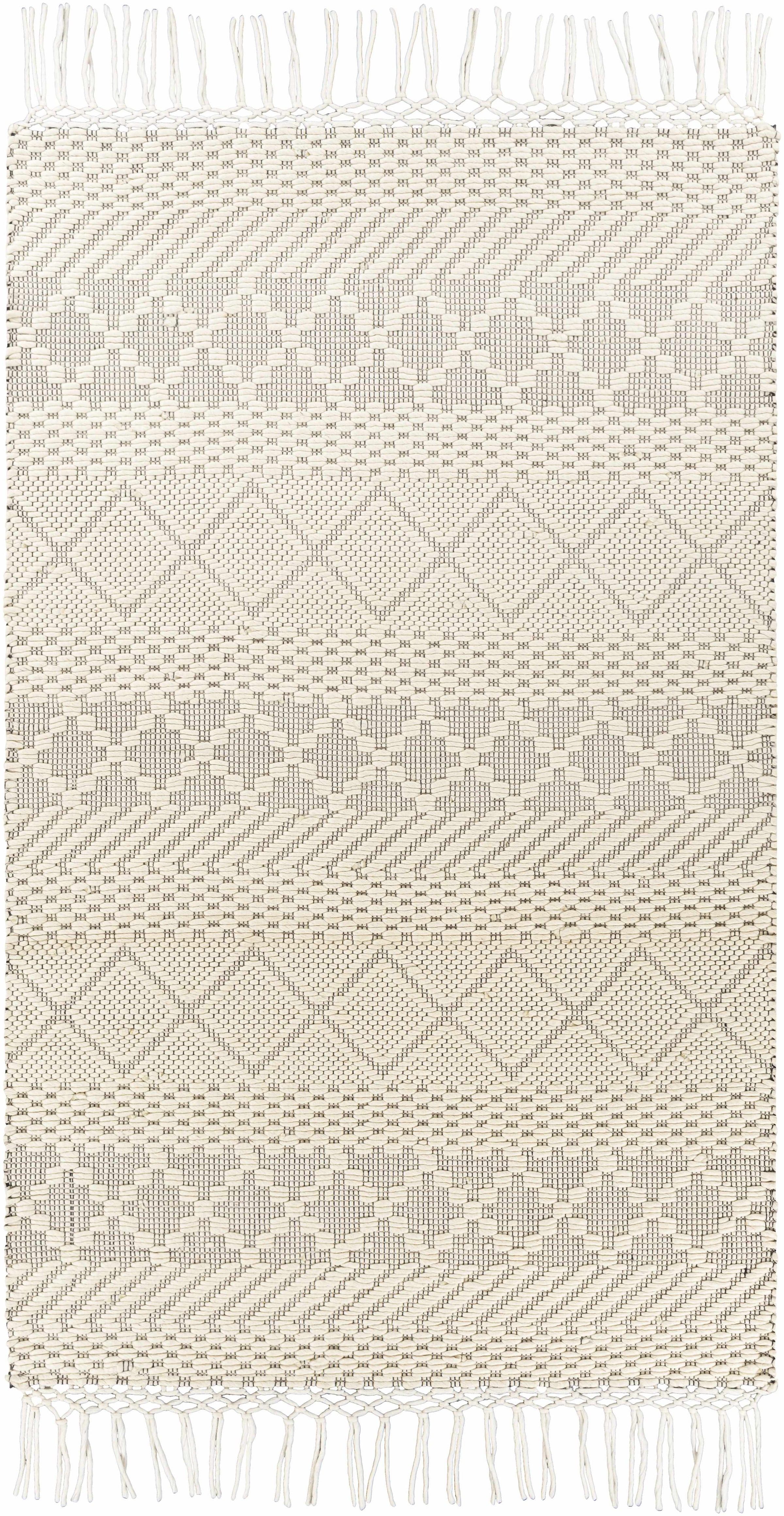 Cream Hand Woven 100% NZ Wool Global Rectangle Handmade rug, Indoor use only, has fringe, non-washable. runner also available