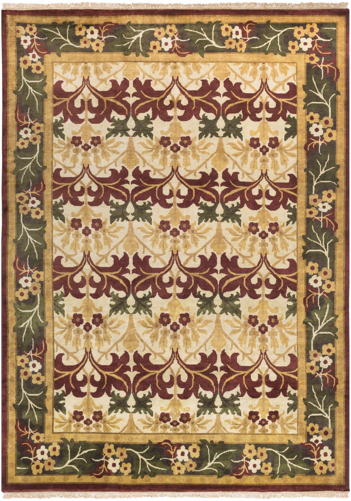 Light Beige Hand Knotted 100% Wool Traditional Rectangle Handmade rug, Indoor use only, no fringe, non-washable. runner also available