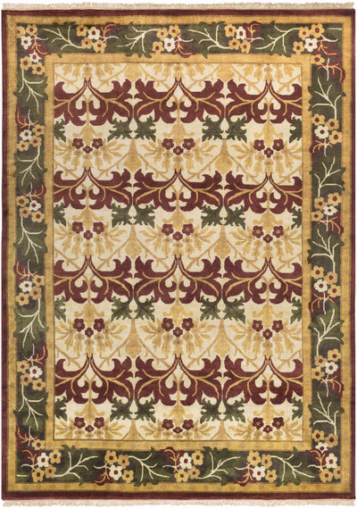 Light Beige Hand Knotted 100% Wool Traditional Rectangle Handmade rug, Indoor use only, no fringe, non-washable. runner also available