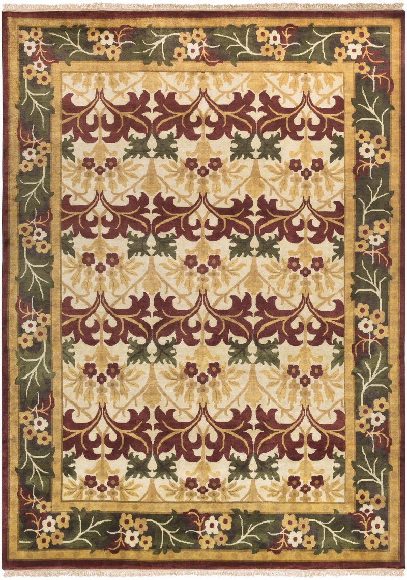 Light Beige Hand Knotted 100% Wool Traditional Rectangle Handmade rug, Indoor use only, no fringe, non-washable. runner also available