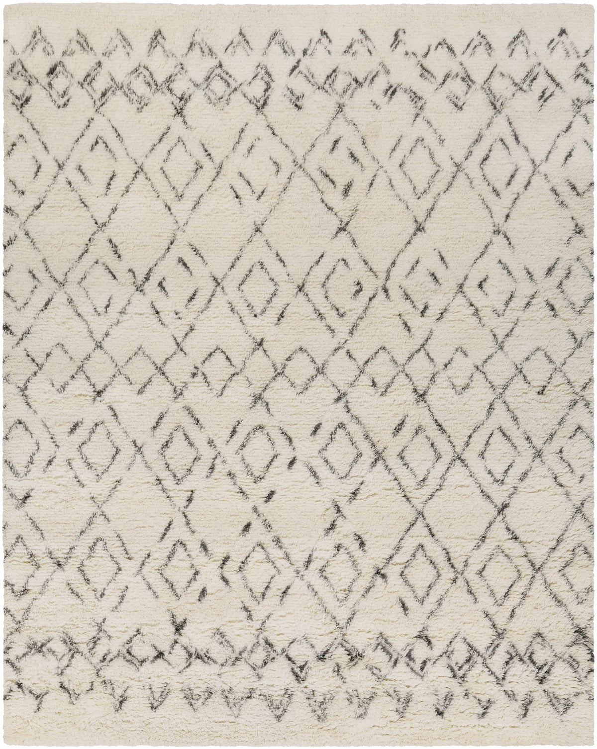 Beige Hand Woven 100% NZ Wool Global Rectangle Handmade rug, Indoor use only, no fringe, non-washable.
