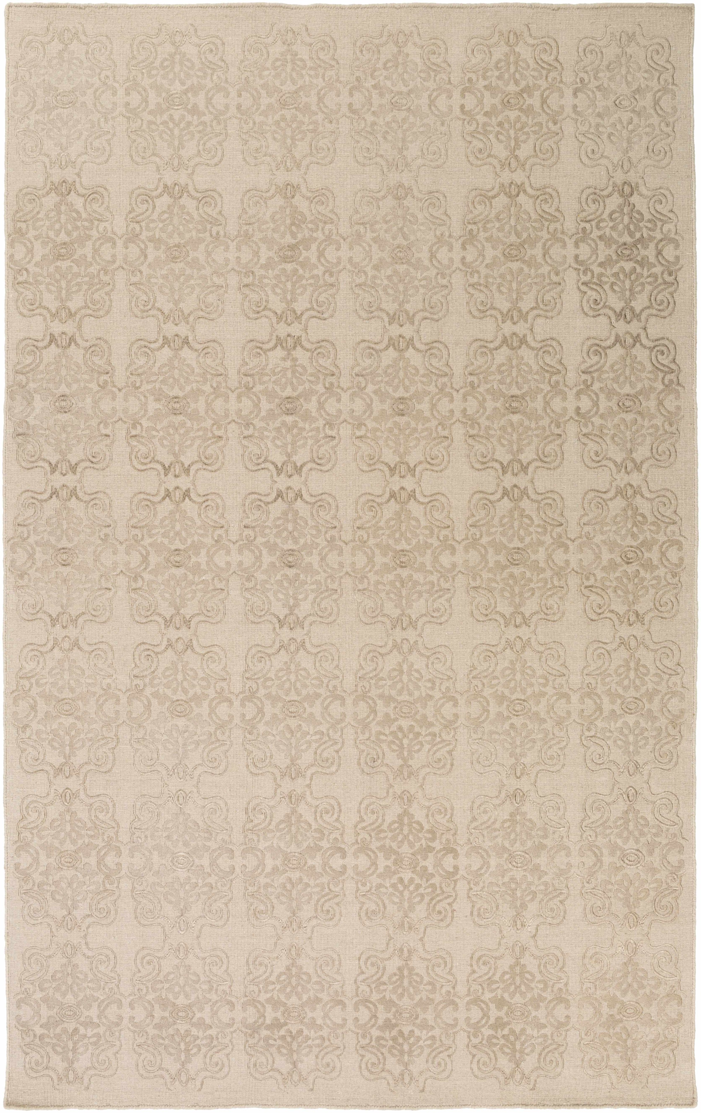 Oatmeal Hand Woven 60% Wool, 40% Viscose Modern Rectangle Handmade rug, Indoor use only, no fringe, non-washable. runner also available