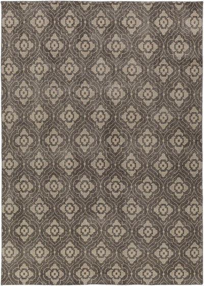 Charcoal Hand Knotted 100% Wool Modern Rectangle Handmade rug, Indoor use only, no fringe, non-washable.