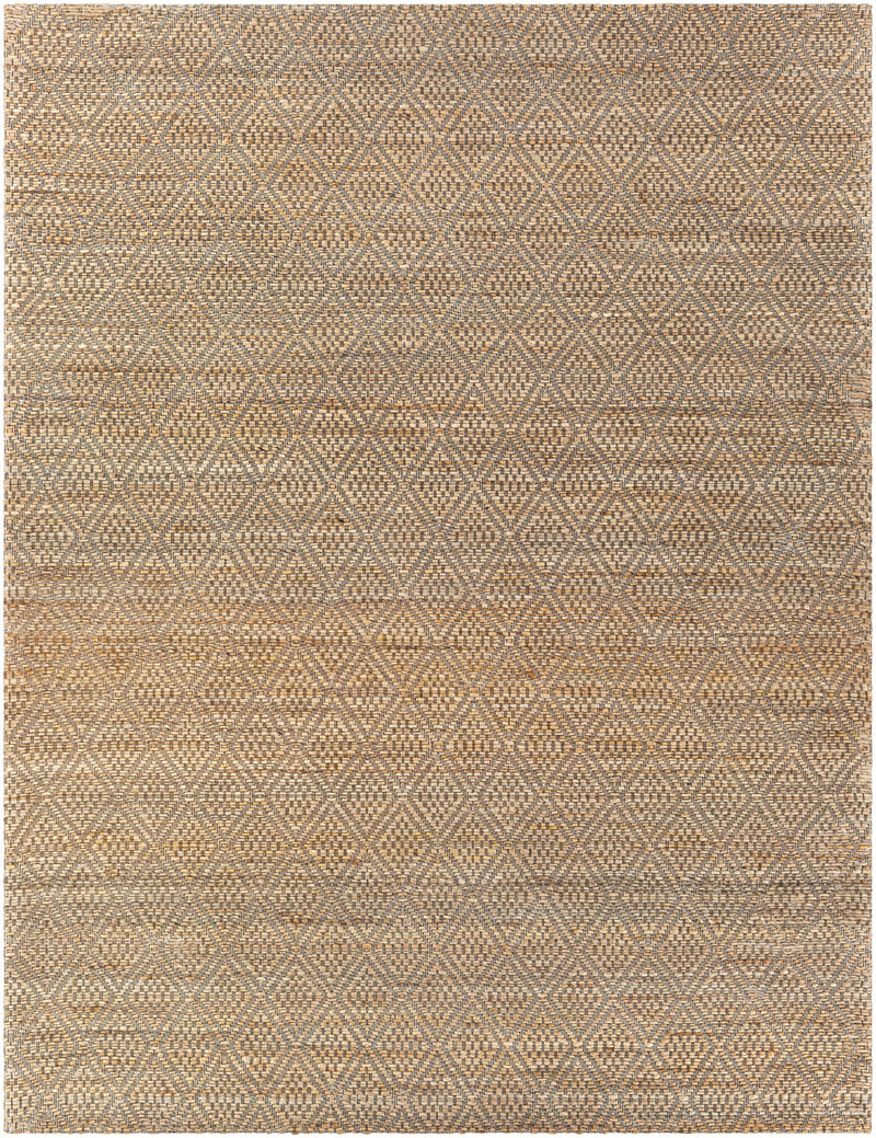 Tan Hand Woven 100% Jute Modern Rectangle Handmade rug, Indoor use only, no fringe, non-washable. runner also available