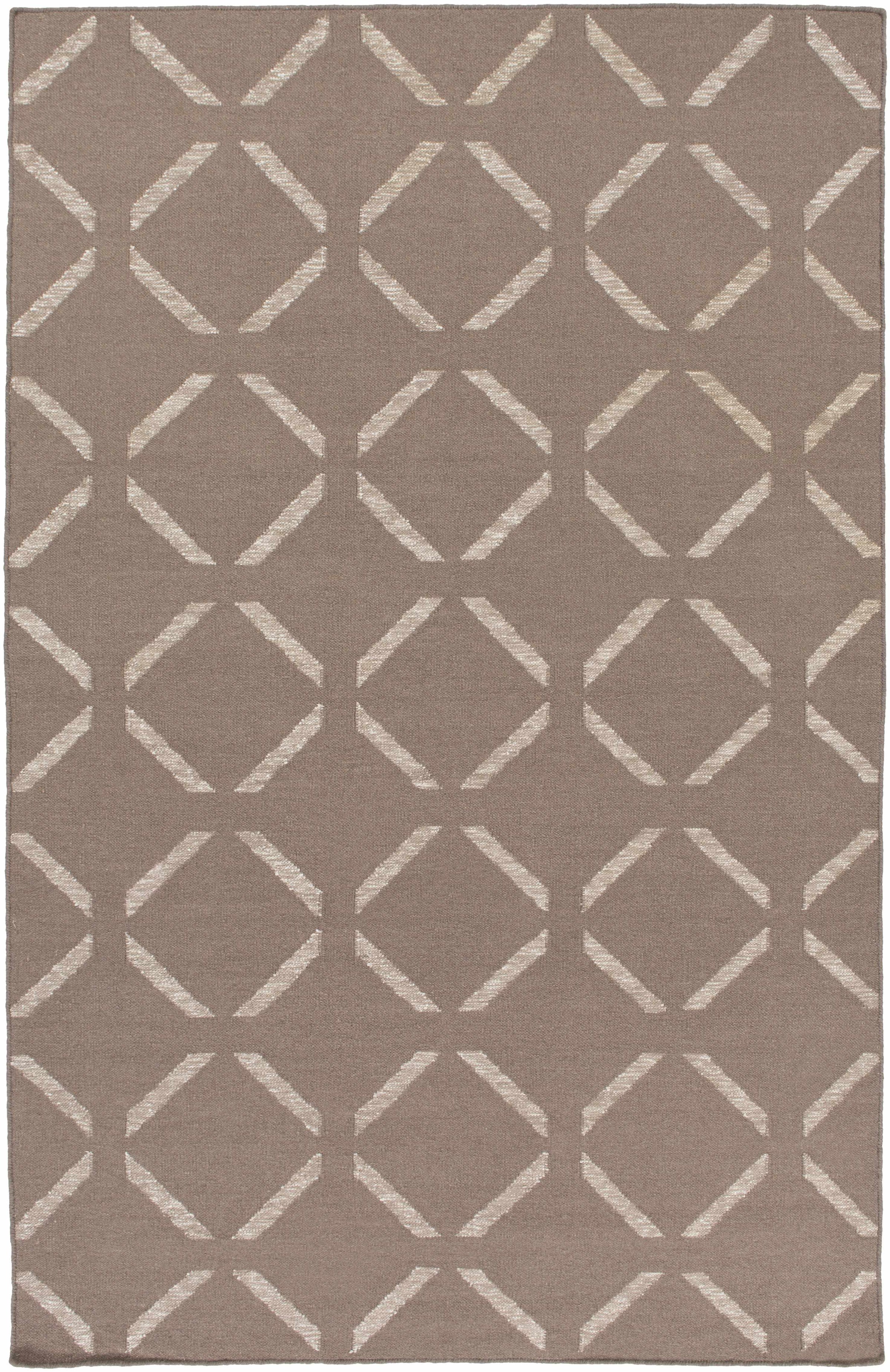 Taupe Hand Woven 50% Wool, 30% Viscose, 20% Cotton Modern Rectangle Handmade rug, Indoor use only, no fringe, non-washable. runner also available