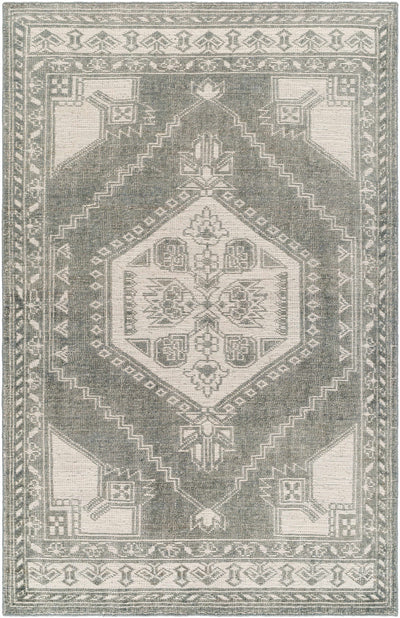 Dusty Sage Hand Knotted 100% Wool Traditional Rectangle Handmade rug, Indoor use only, no fringe, non-washable.