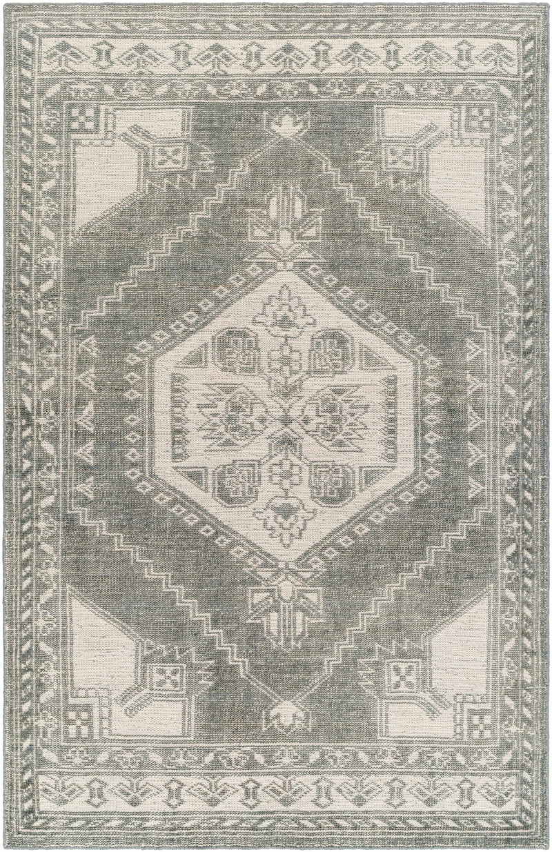 Dusty Sage Hand Knotted 100% Wool Traditional Rectangle Handmade rug, Indoor use only, no fringe, non-washable.
