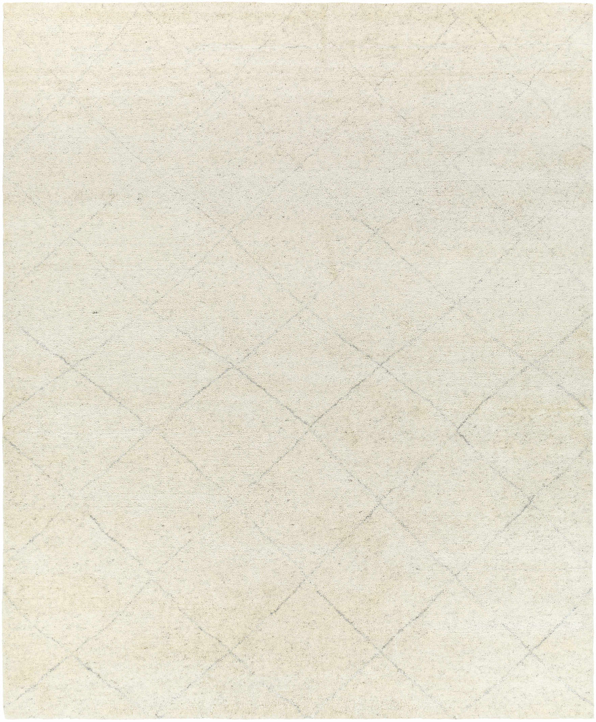 Cream Hand Knotted 70% Wool, 30% Viscose Global Rectangle Handmade rug, Indoor use only, no fringe, non-washable. runner also available