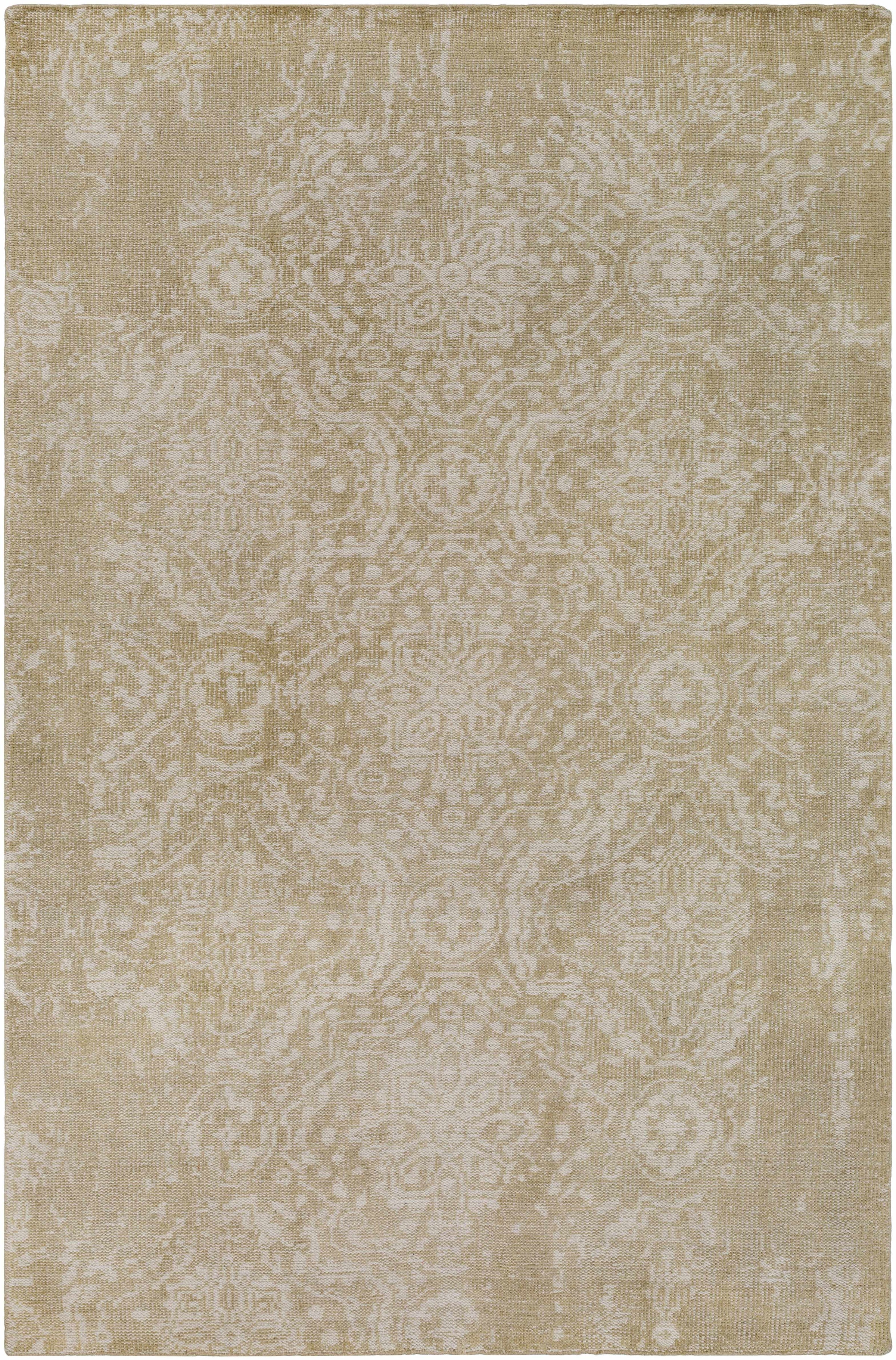 Dusty Sage Hand Knotted 100% Wool Traditional Rectangle Handmade rug, Indoor use only, no fringe, non-washable.