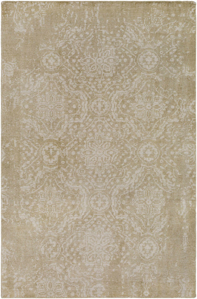 Dusty Sage Hand Knotted 100% Wool Traditional Rectangle Handmade rug, Indoor use only, no fringe, non-washable.