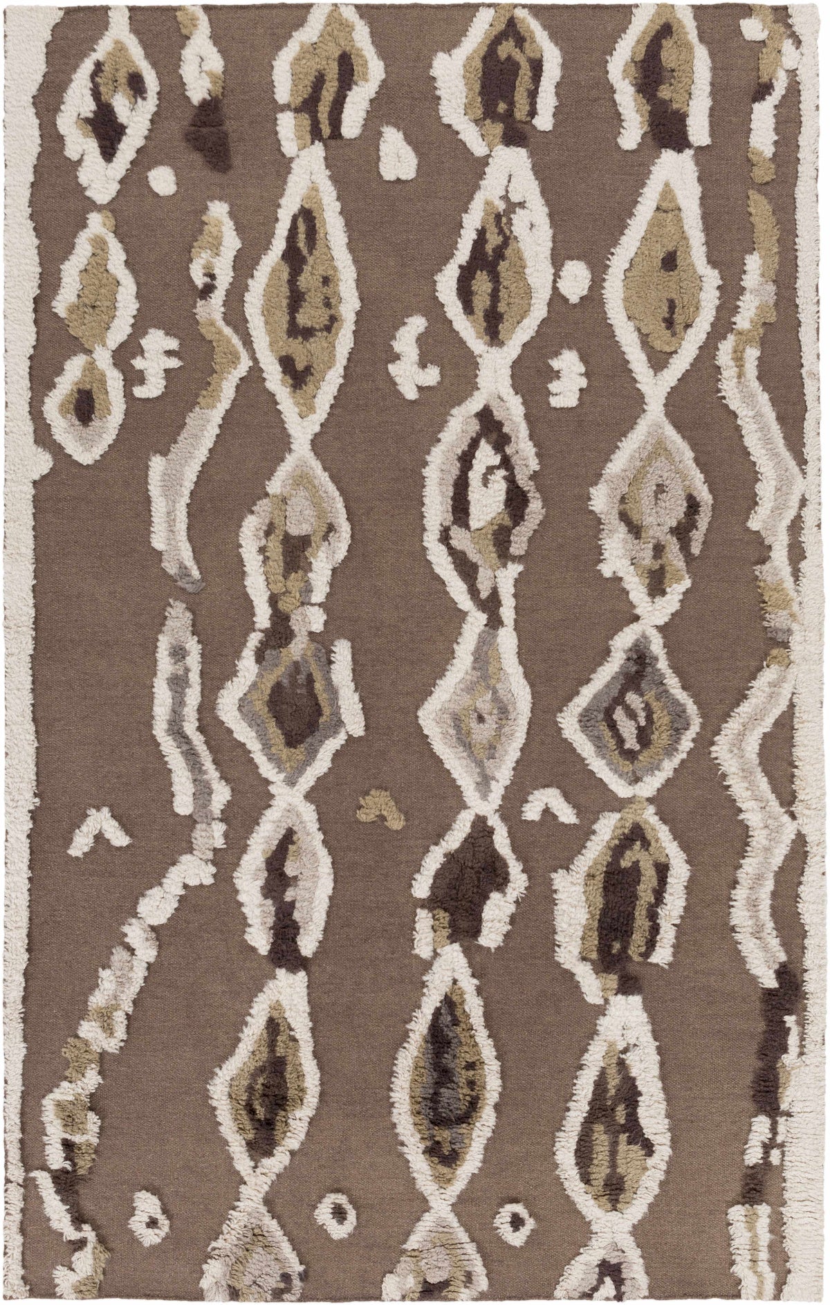Beige Hand Woven 100% Wool Modern Rectangle Handmade rug, Indoor use only, no fringe, non-washable. runner also available