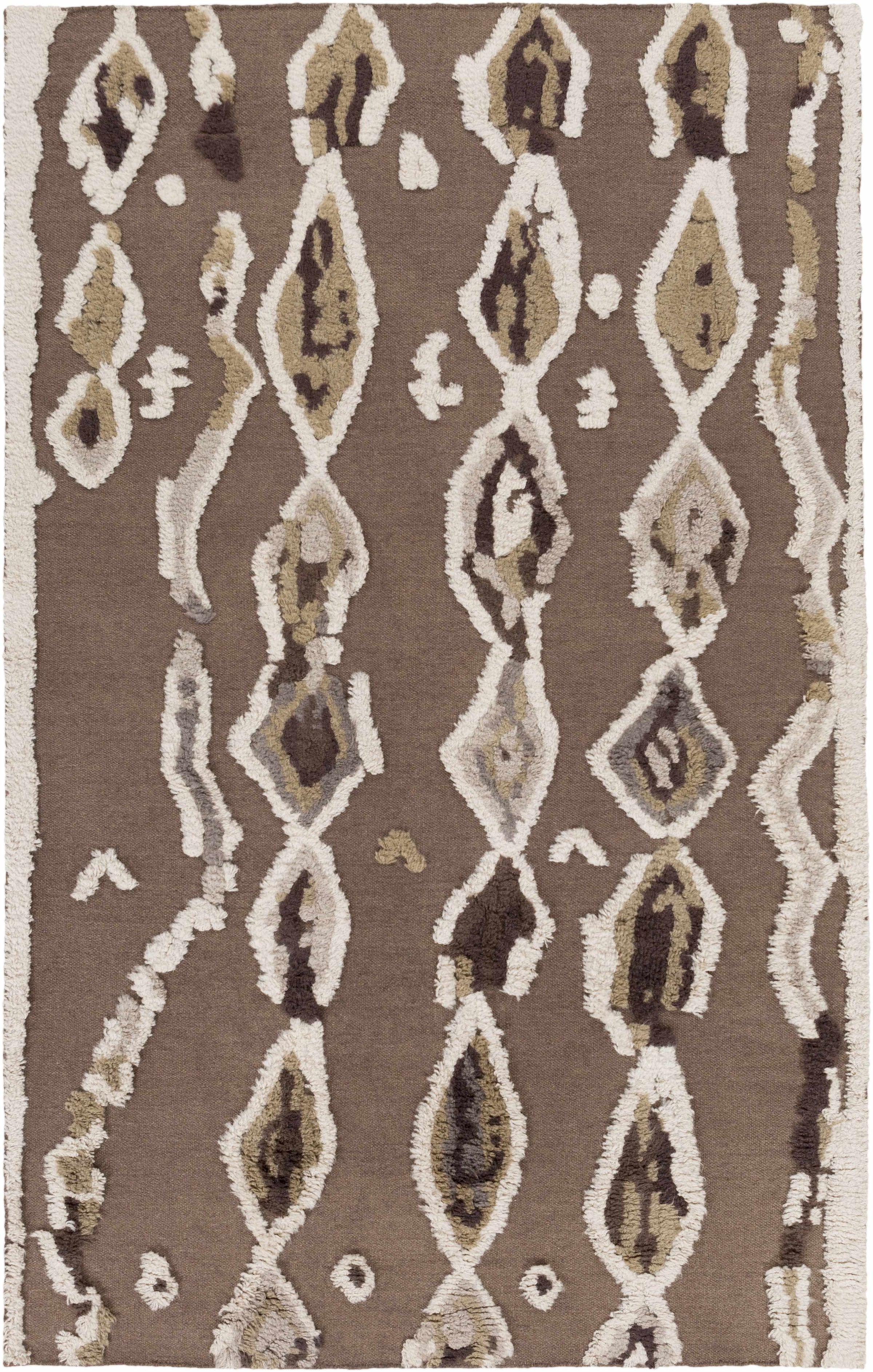 Beige Hand Woven 100% Wool Modern Rectangle Handmade rug, Indoor use only, no fringe, non-washable. runner also available
