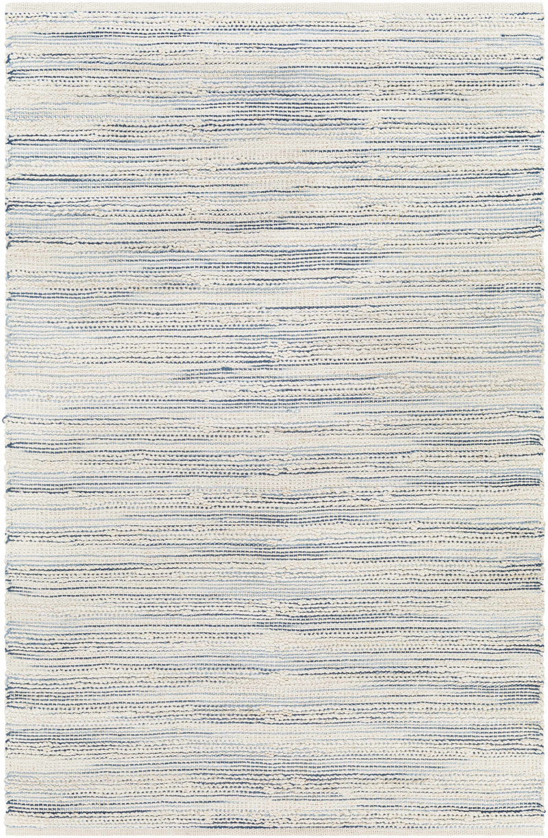 Denim Hand Woven 70% Jute, 30% Cotton Cottage Rectangle Handmade rug, Indoor use only, no fringe, non-washable. runner also available