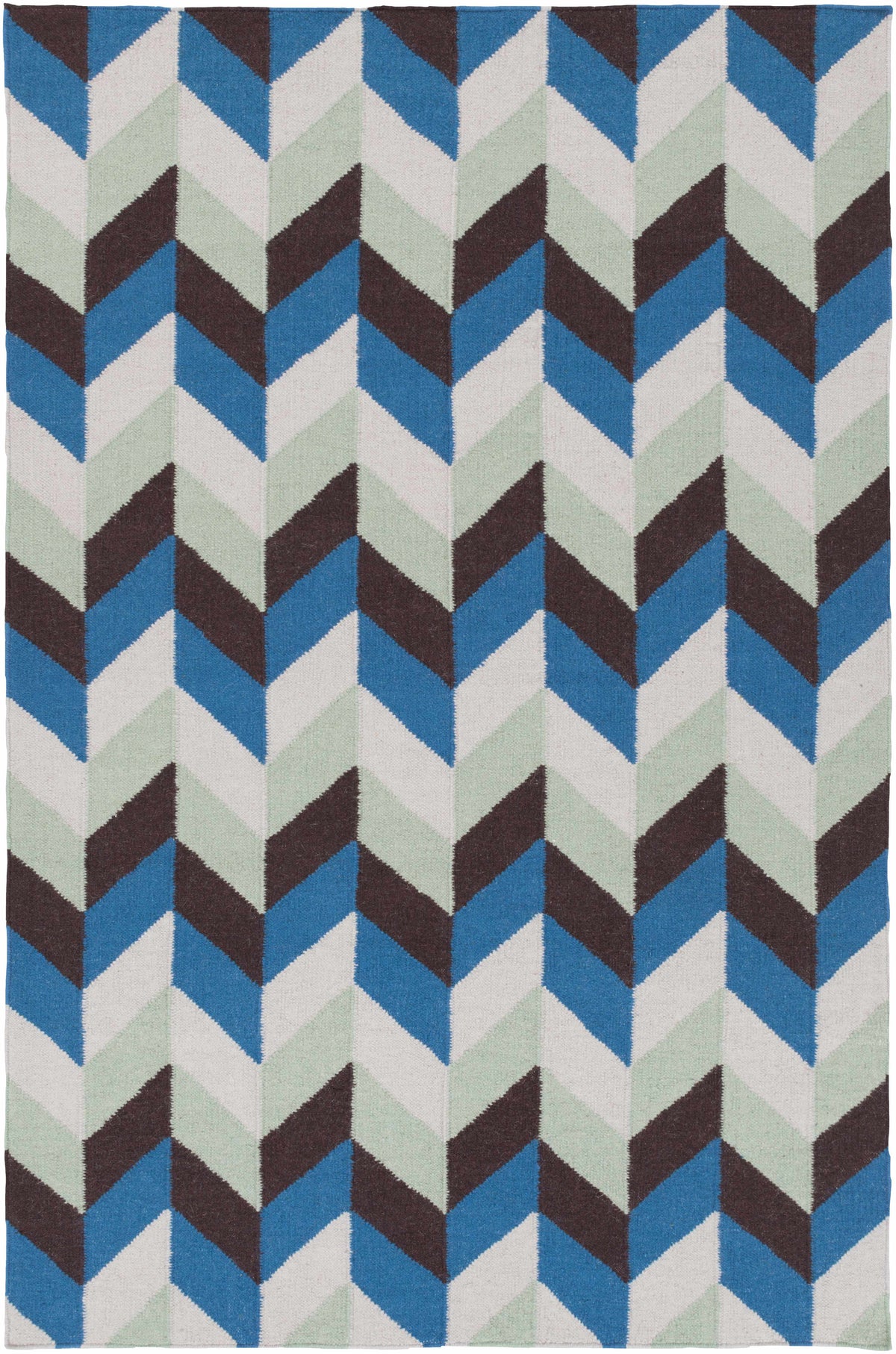 Blue Hand Woven 100% Wool Modern Rectangle Handmade rug, Indoor use only, no fringe, non-washable. runner also available