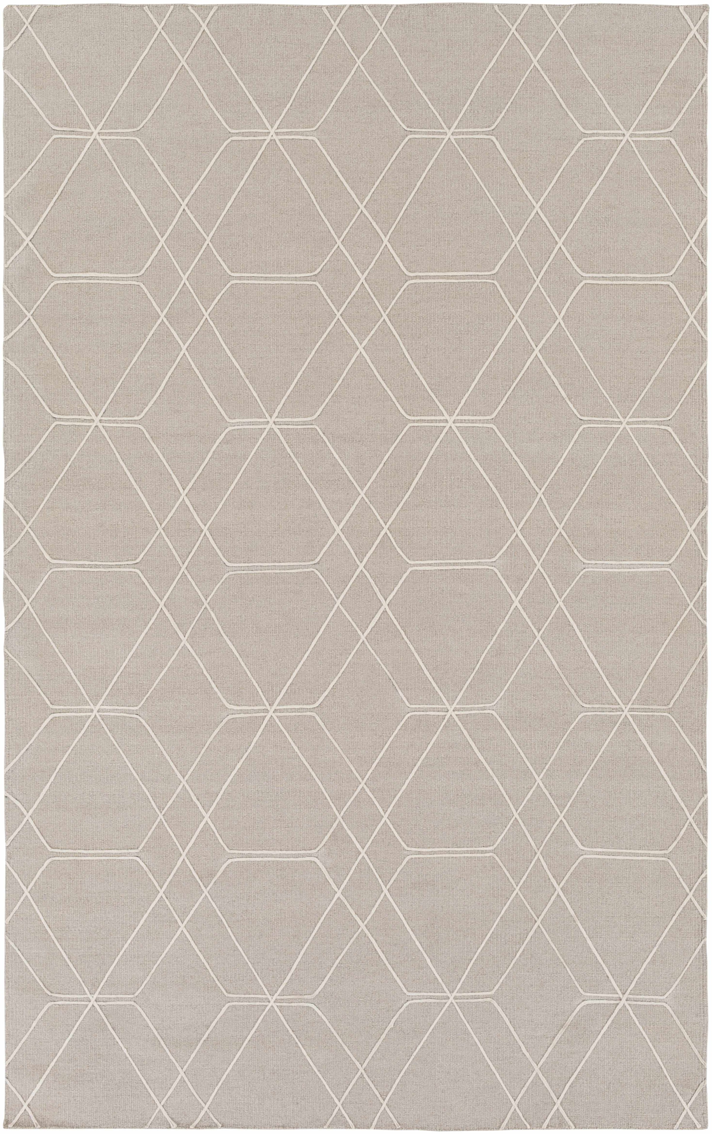 Tan Hand Woven 100% Wool Modern Rectangle Handmade rug, Indoor use only, no fringe, non-washable. runner also available