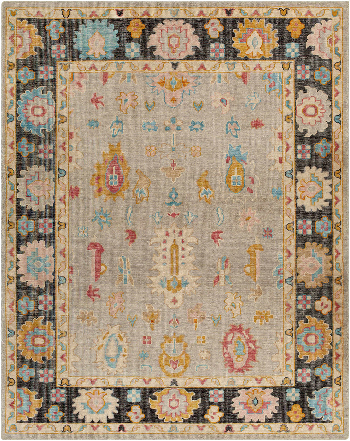 Black Hand Knotted 80% Wool, 20% Cotton Traditional Rectangle Handmade rug, Indoor use only, no fringe, non-washable. runner also available