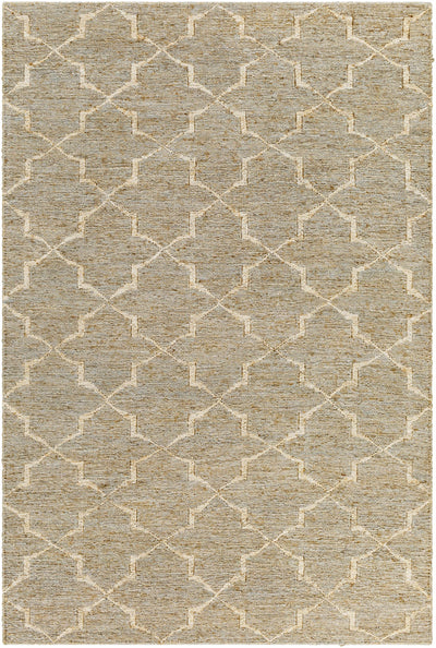 Medium Gray Hand Woven 100% Jute Cottage Rectangle Handmade rug, Indoor use only, no fringe, non-washable.