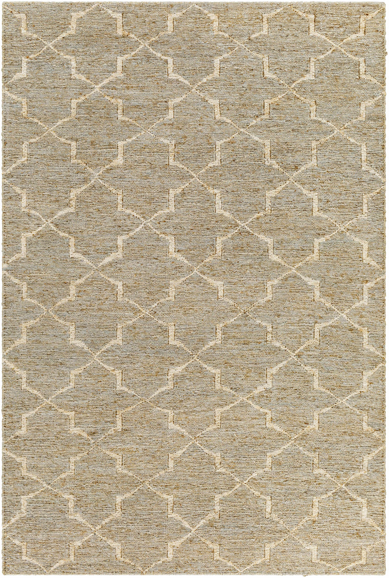 Medium Gray Hand Woven 100% Jute Cottage Rectangle Handmade rug, Indoor use only, no fringe, non-washable.