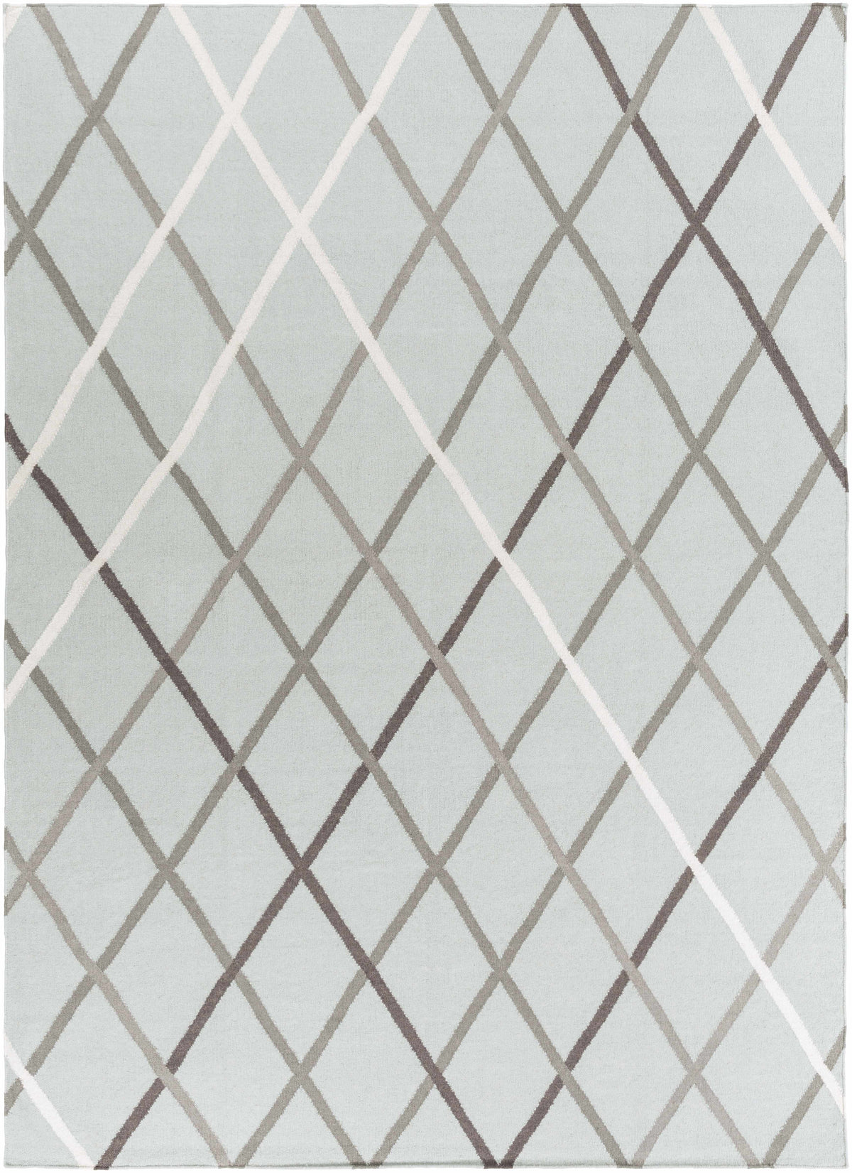 Seafoam Hand Woven 100% Wool Modern Rectangle Handmade rug, Indoor use only, no fringe, non-washable.