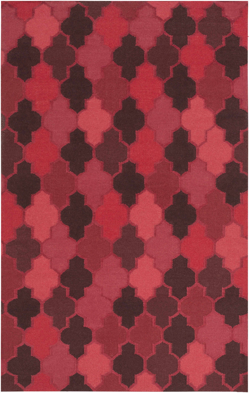 Burgundy Hand Woven 90% Wool, 10% Chenille-Cotton Modern Rectangle Handmade rug, Indoor use only, no fringe, non-washable. runner also available