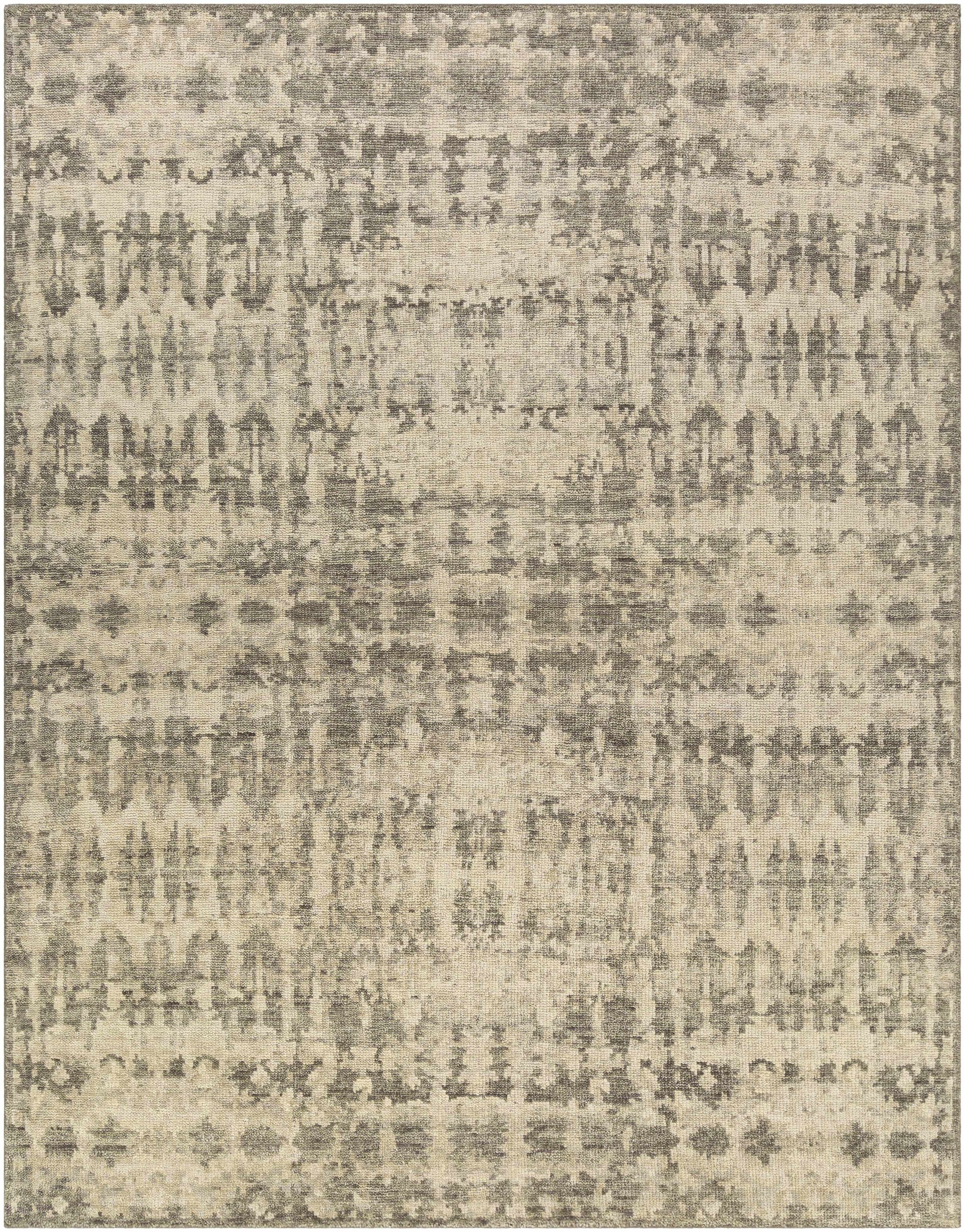 Ivory Hand Knotted 100% NZ Wool Modern Rectangle Handmade rug, Indoor use only, no fringe, non-washable.