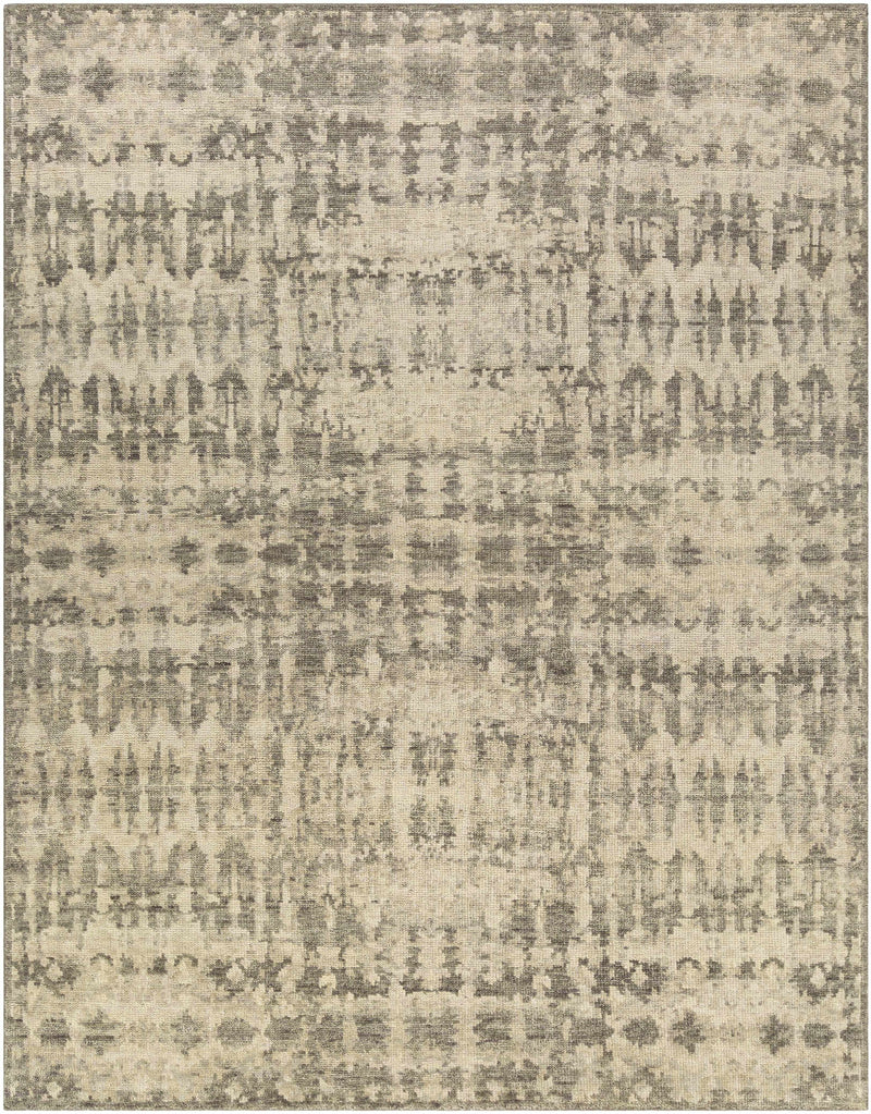 Ivory Hand Knotted 100% NZ Wool Modern Rectangle Handmade rug, Indoor use only, no fringe, non-washable.