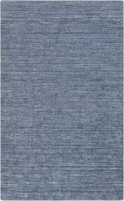 Blue Hand Loomed 100% Viscose Modern Rectangle Handmade rug, Indoor use only, no fringe, non-washable.