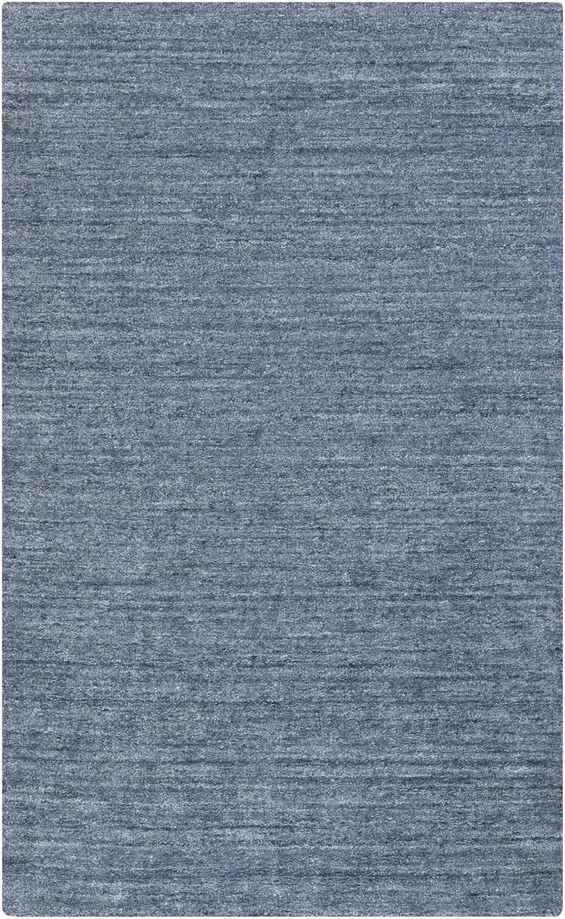 Blue Hand Loomed 100% Viscose Modern Rectangle Handmade rug, Indoor use only, no fringe, non-washable.