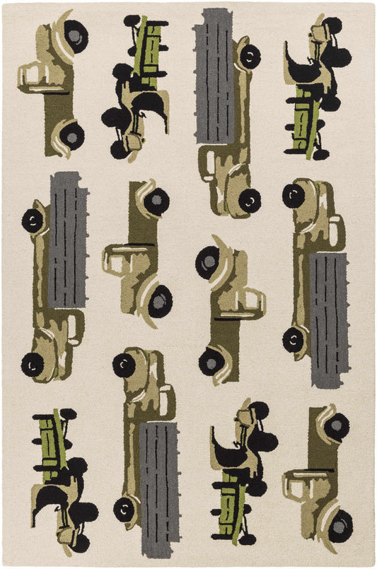 Tic Tac Toe TCT-6005 Hand Hooked Rug