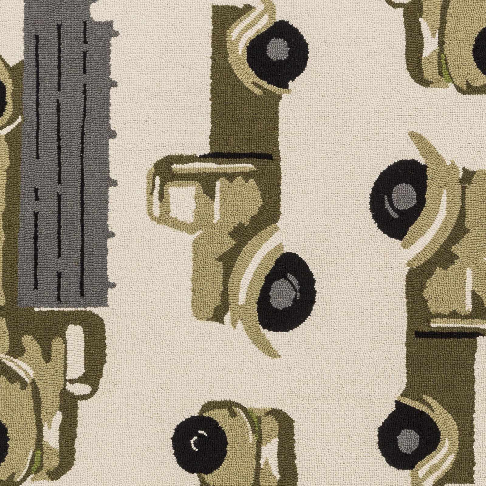 Tic Tac Toe TCT-6005 Hand Hooked Rug