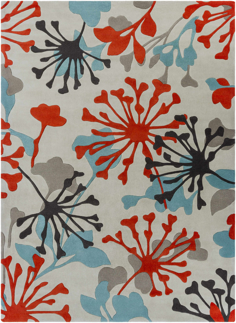 Teal Hand Tufted 100% Polyester Modern Rectangle Handmade rug, Indoor use only, no fringe, non-washable.