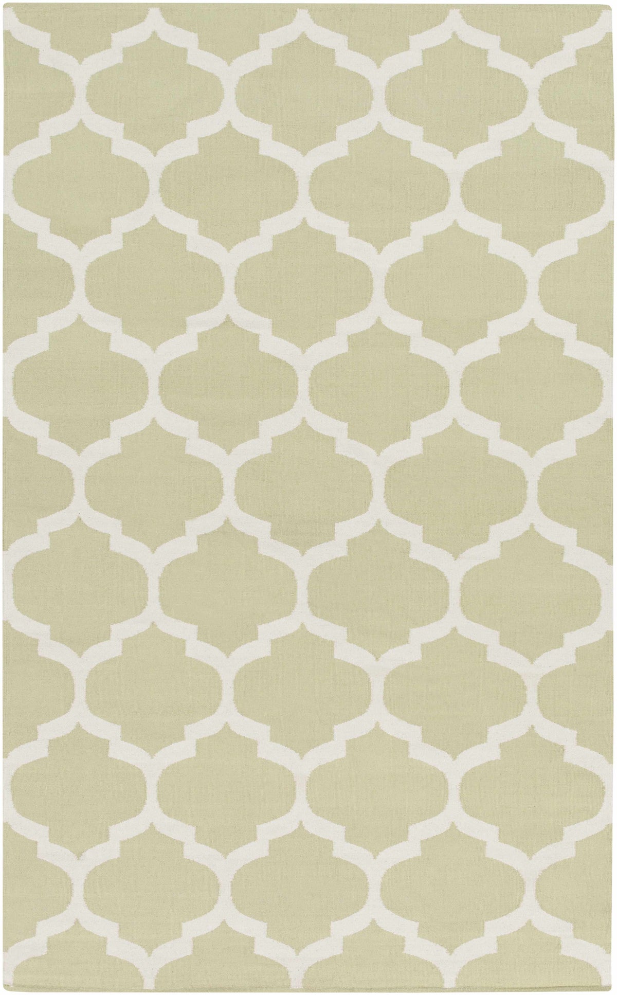 Light Green Hand Woven 100% Cotton Modern Rectangle Handmade rug, Indoor use only, no fringe, non-washable.