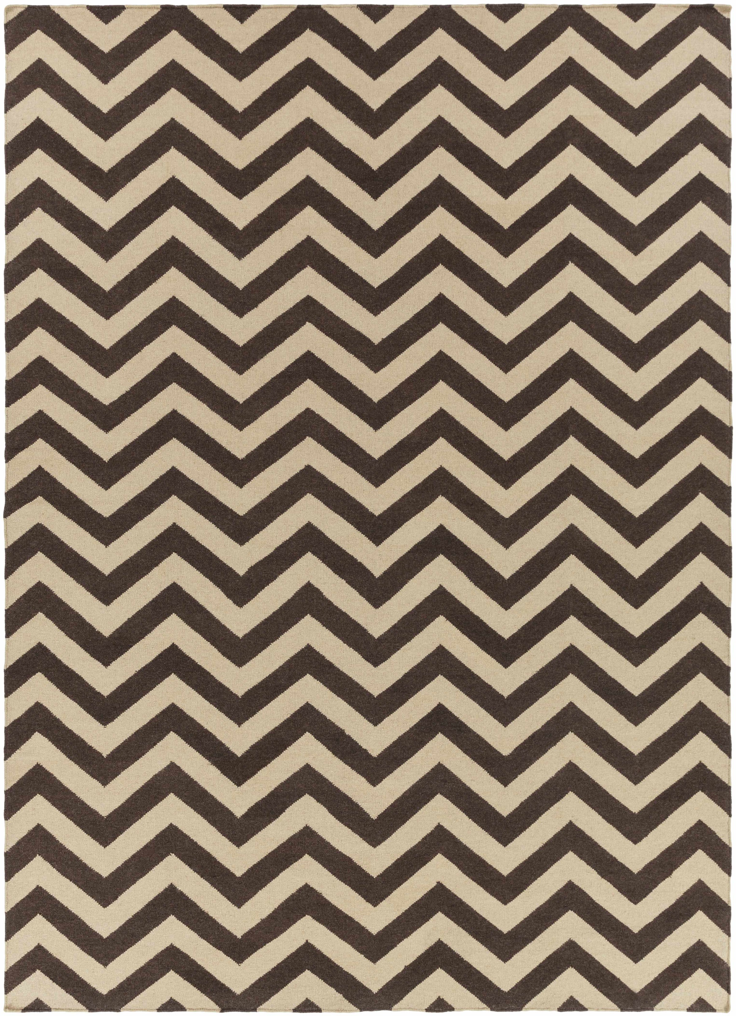 Dark Brown Hand Woven 100% Wool Modern Rectangle Handmade rug, Indoor use only, no fringe, non-washable. runner also available