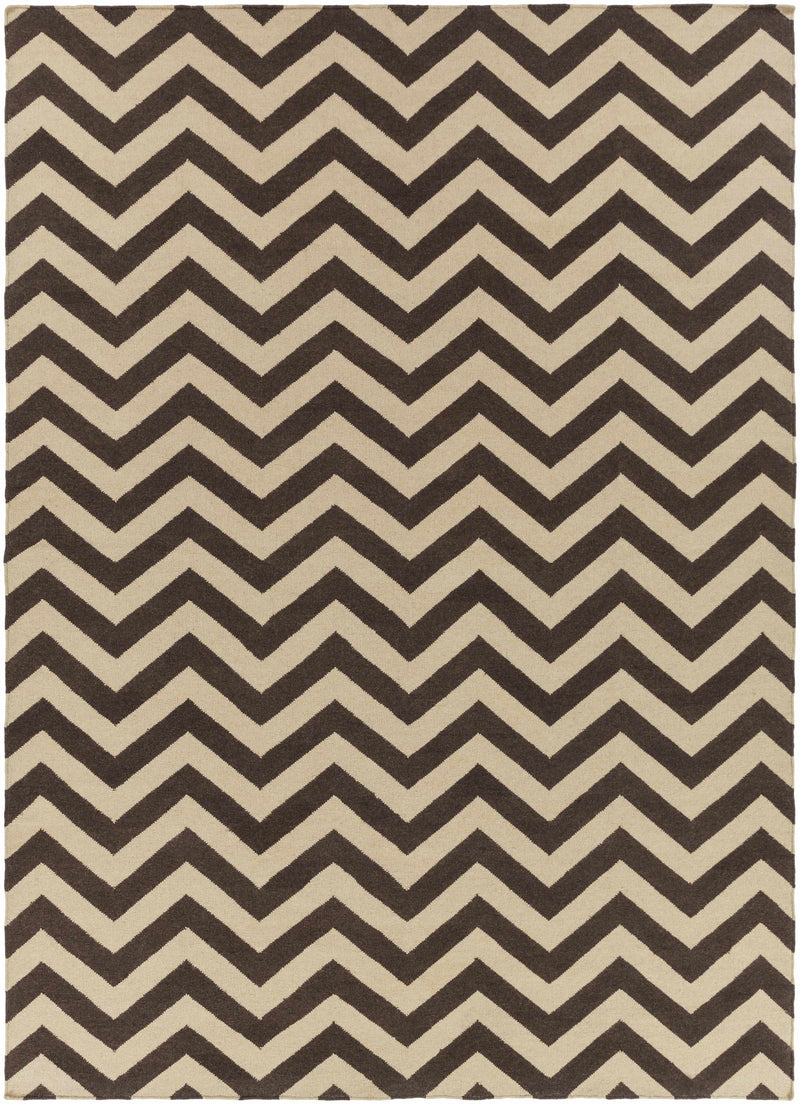 Dark Brown Hand Woven 100% Wool Modern Rectangle Handmade rug, Indoor use only, no fringe, non-washable. runner also available